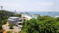 Ariel view of Siloso Beach on Sentosa Island , Singapore Royalty Free Stock Photo