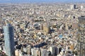 Ariel view of Tokyo city , Japan Royalty Free Stock Photo
