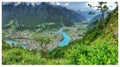 Ariel view uttarkashi city India