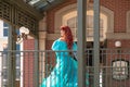Ariel waving from the balcony at Walt Disney World Railroad at Magic Kingdom 1