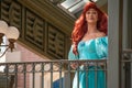 Ariel waving from the balcony at Walt Disney World Railroad at Magic Kingdom 116