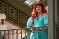 Ariel waving from the balcony at Walt Disney World Railroad at Magic Kingdom 119