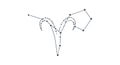 Aries Constellation Vector Icon on White Background Royalty Free Stock Photo