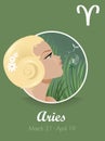 Aries sign vector