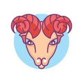 Aries. Vector illustration decorative design Royalty Free Stock Photo