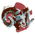 Aries. Vector illustration decorative design Royalty Free Stock Photo