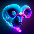 Aries zodiac sign. Astrological horoscope symbol. 3D rendering AI generated Royalty Free Stock Photo