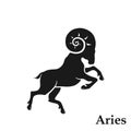 Aries zodiac sign astrological symbol. horoscope icon in simple style Royalty Free Stock Photo