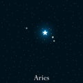 Aries zodiac sign. Bright stars in the cosmos. Constellation Aries. Vector