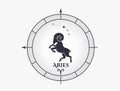 Aries zodiac sign and constellation. astrology and horoscope symbol. vector image Royalty Free Stock Photo