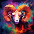 Aries zodiac sign, Generative AI Image