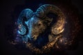 Aries zodiac sign horoscope symbol magic astrology aries in fantastic night sky