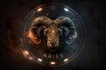 Aries zodiac sign horoscope symbol magic astrology aries in fantastic night sky