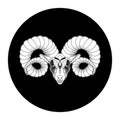 Aries zodiac sign, horoscope symbol, vector illustration