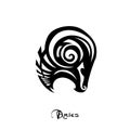 Aries Zodiac Sign tattoo style