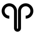 Aries zodiac symbol icon