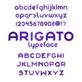 Arigato typeface set Royalty Free Stock Photo