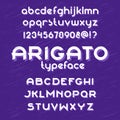 Arigato typeface set Royalty Free Stock Photo