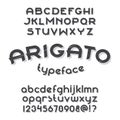 Arigato typeface set Royalty Free Stock Photo