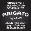 Arigato typeface set Royalty Free Stock Photo