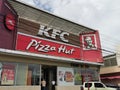 KFC and Pizza Hut in Arima, Trinidad, West Indies Royalty Free Stock Photo