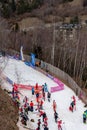 Skiers the finish line ISMF WC Championships Comapedrosa Andorra 2021 Vertical Race