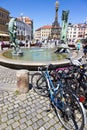 Arion fountain, 1999, sculptor Ivan Theimer, architect Angela Chiantelli, Olomouc town, Moravia, Czech republic