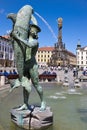 Arion fountain, 1999, sculptor Ivan Theimer, architect Angela Chiantelli, Olomouc town, Moravia, Czech republic