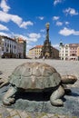 Arion fountain, 1999, sculptor Ivan Theimer, architect Angela Chiantelli, Olomouc town, Moravia, Czech republic