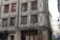 Aris, France-November 27,2016:the oldest medieval timberwork houses in Paris