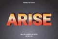 Arise editable text effect embossed cartoon style Royalty Free Stock Photo