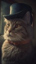 Aristocat: Beatrix Potter Style. Generative AI Royalty Free Stock Photo