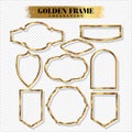 vintage vector gold frame on white background 04 eps