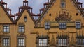 Aristocratic house town hall of ulm yellow house facade