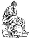 Aristotle, vintage illustration Royalty Free Stock Photo