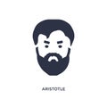 aristotle icon on white background. Simple element illustration from greece concept