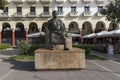 Aristotle Sculpture at Aristotelous Square inThessaloniki, Greece Royalty Free Stock Photo