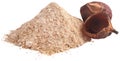 Aritha or Sapindus mukorossi with powder Royalty Free Stock Photo