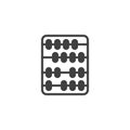 Arithmetic abacus vector icon Royalty Free Stock Photo