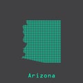 Arizona abstract dots state map. Dotted style.