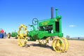 Arizona, Apache Junction: Steel Wheeled Antique Tractor - John Deere Model B (1935) - Front View