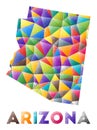 Arizona - colorful low poly us state shape.