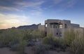Arizona Desert Landscape Adobe Home