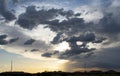 Arizona Desert landscape Background summer clouds Royalty Free Stock Photo