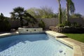 Arizona mansion pool and patio Royalty Free Stock Photo