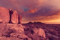 Arizona desert vista, view from Boulders Royalty Free Stock Photo