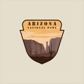 arizona emblem logo vector illustration template graphic design. sign or symbol national park sticker patch for travel company Royalty Free Stock Photo