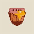 arizona emblem logo vector illustration template graphic design. sign or symbol national park sticker patch for travel company Royalty Free Stock Photo