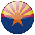 Arizona flag button Royalty Free Stock Photo