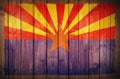 Arizona Flag Wood Background Royalty Free Stock Photo